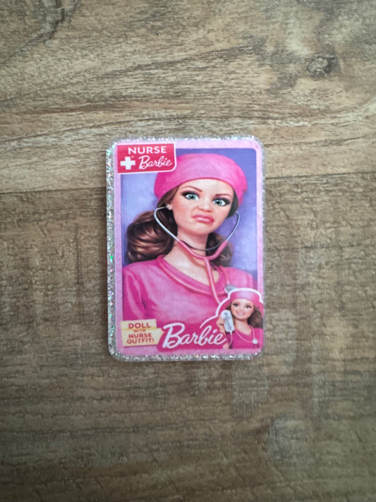 Barbie nurse badge reel