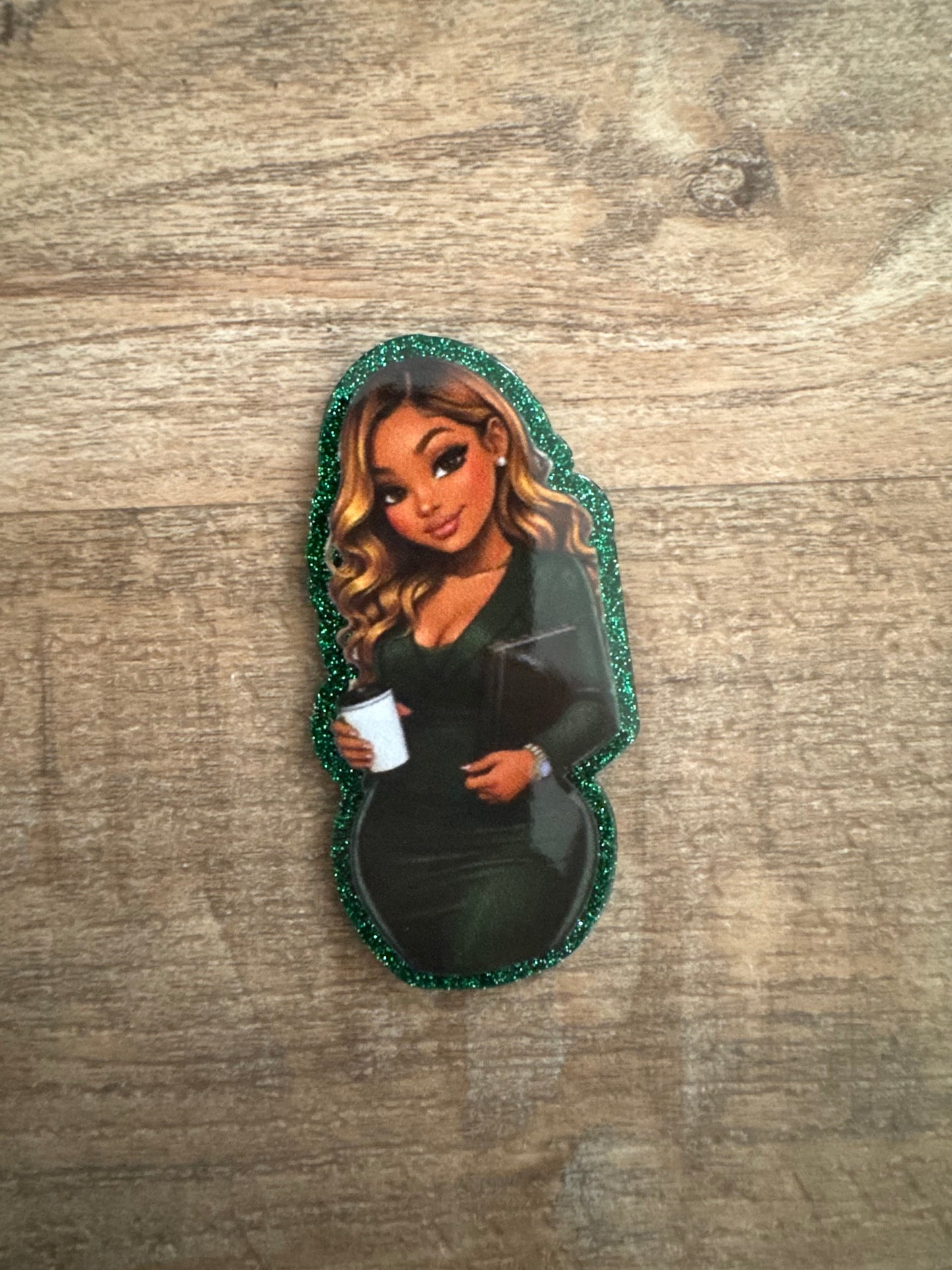 Woman badge reel