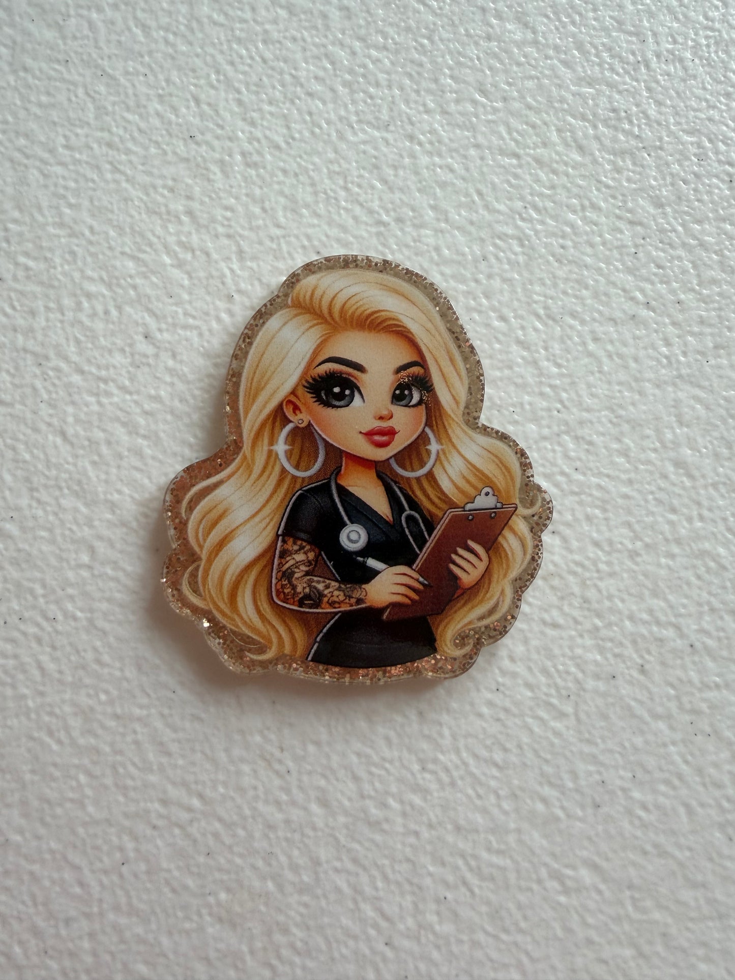 Medical woman badge reel