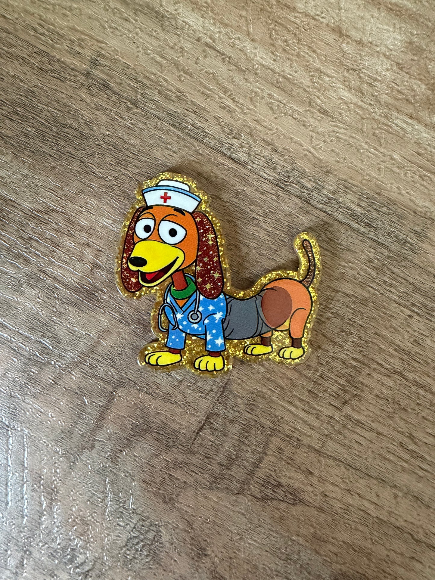 Slinky nurse  (Toy Story) badge reel