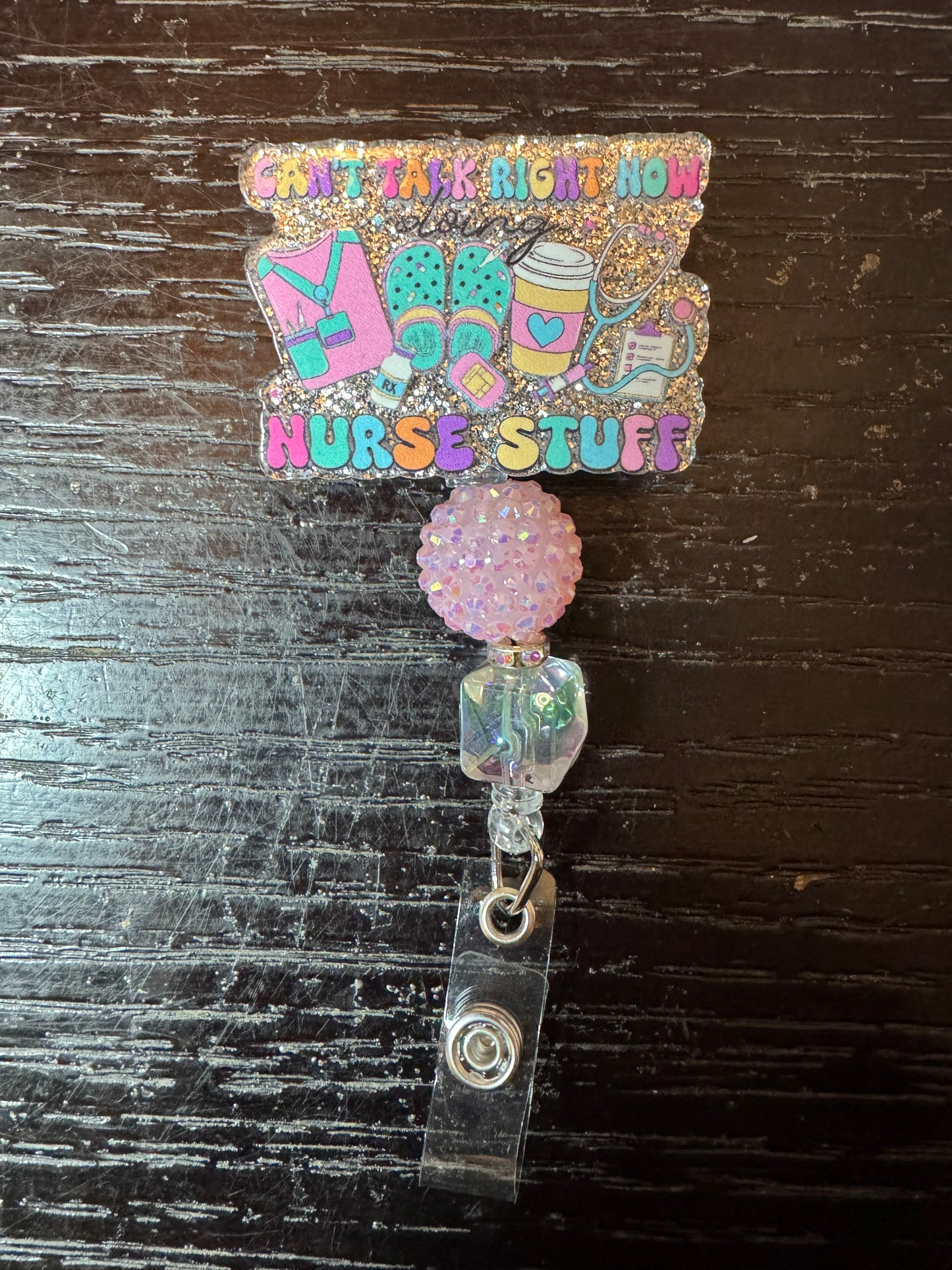 Nurse stuff badge reel