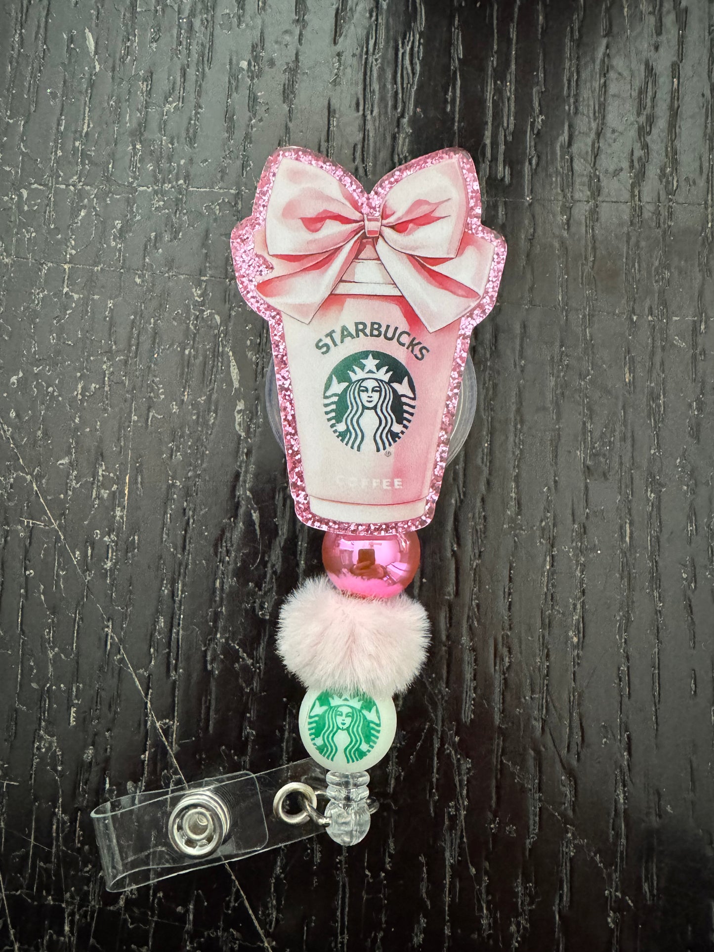 Starbucks badge reel