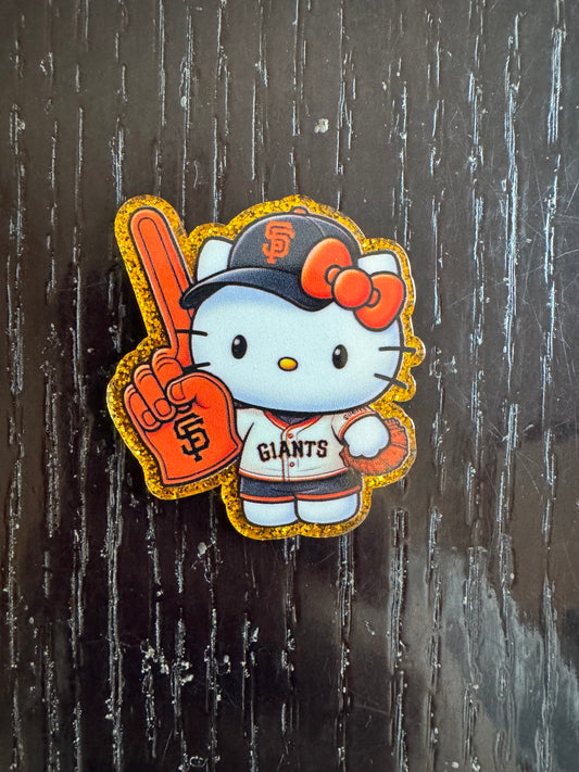 Giants baseball Hello Kitty badge reel