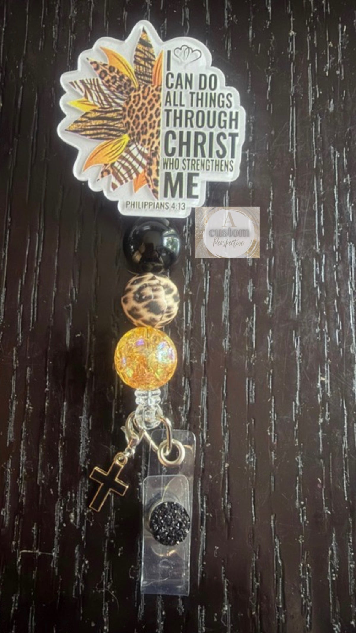 I can do all things badge reel
