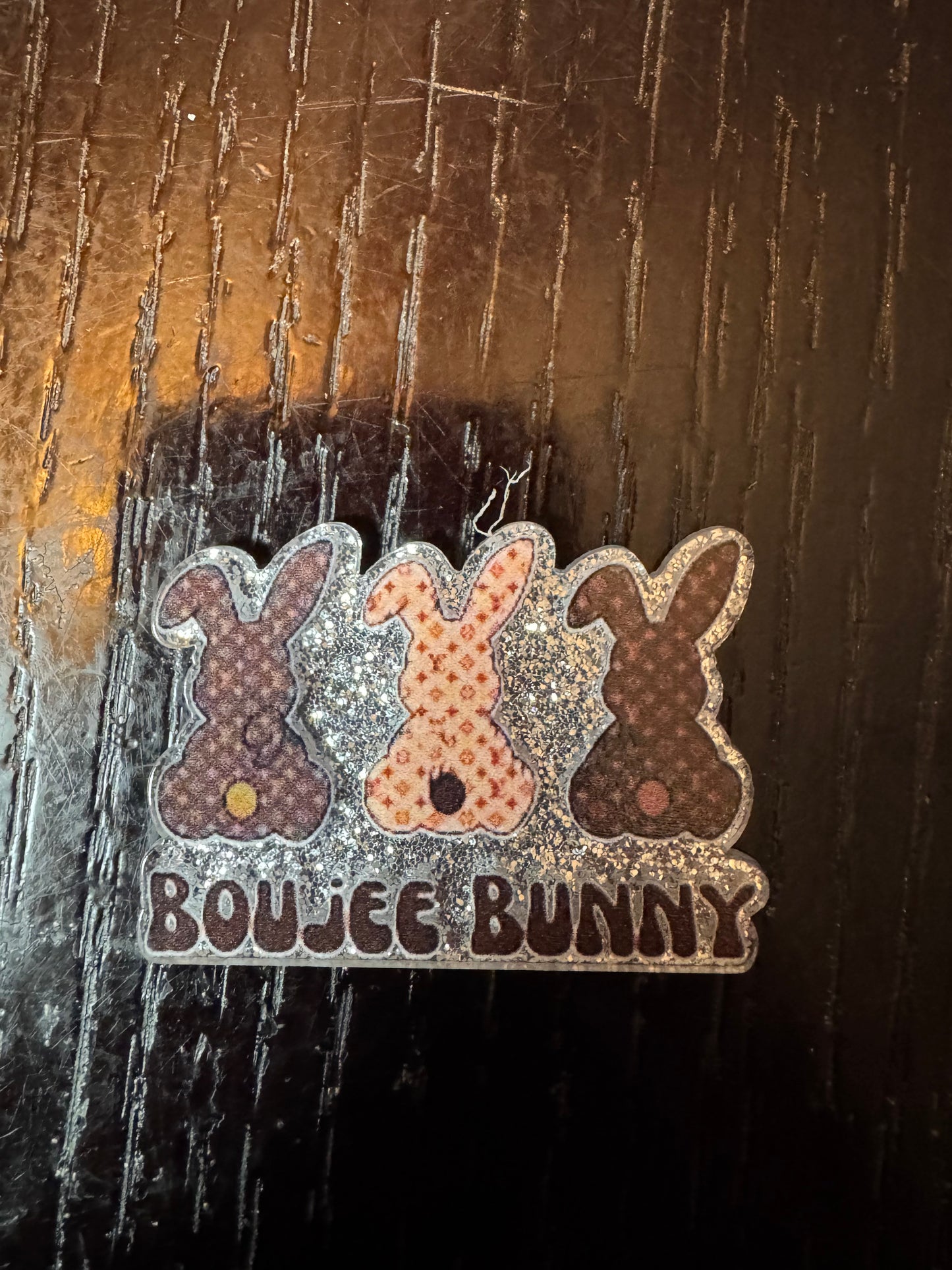 Boujee Bunny LV badge reel