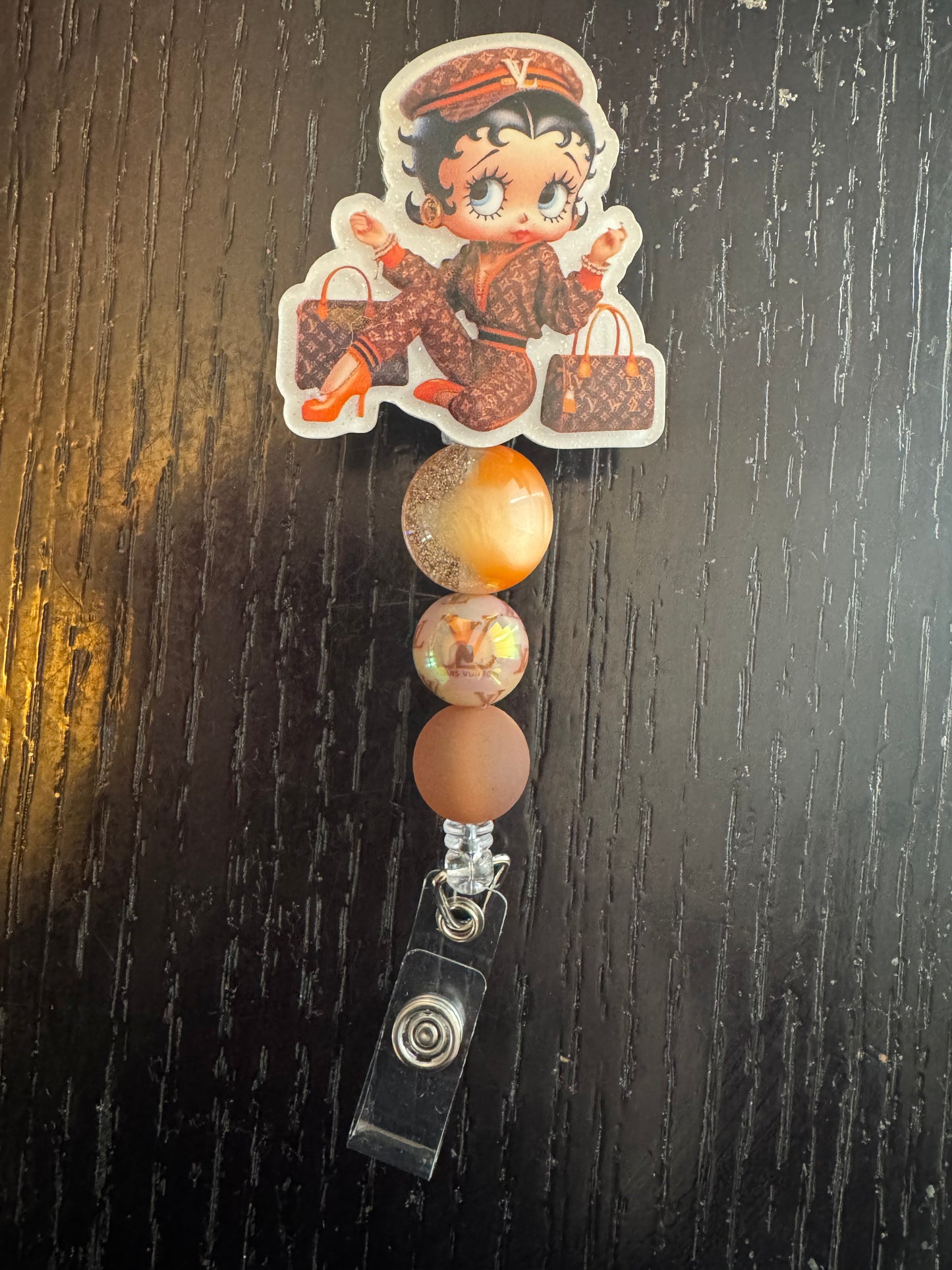 Betty Boop LV badge reel