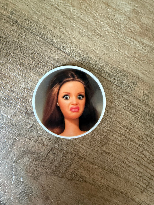 Barbie (no glitter) badge reel