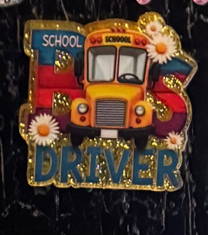 School bus driver badge reel