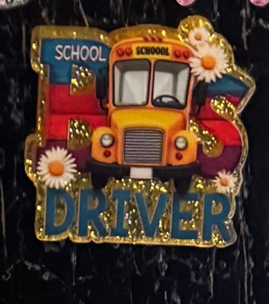 School bus driver badge reel