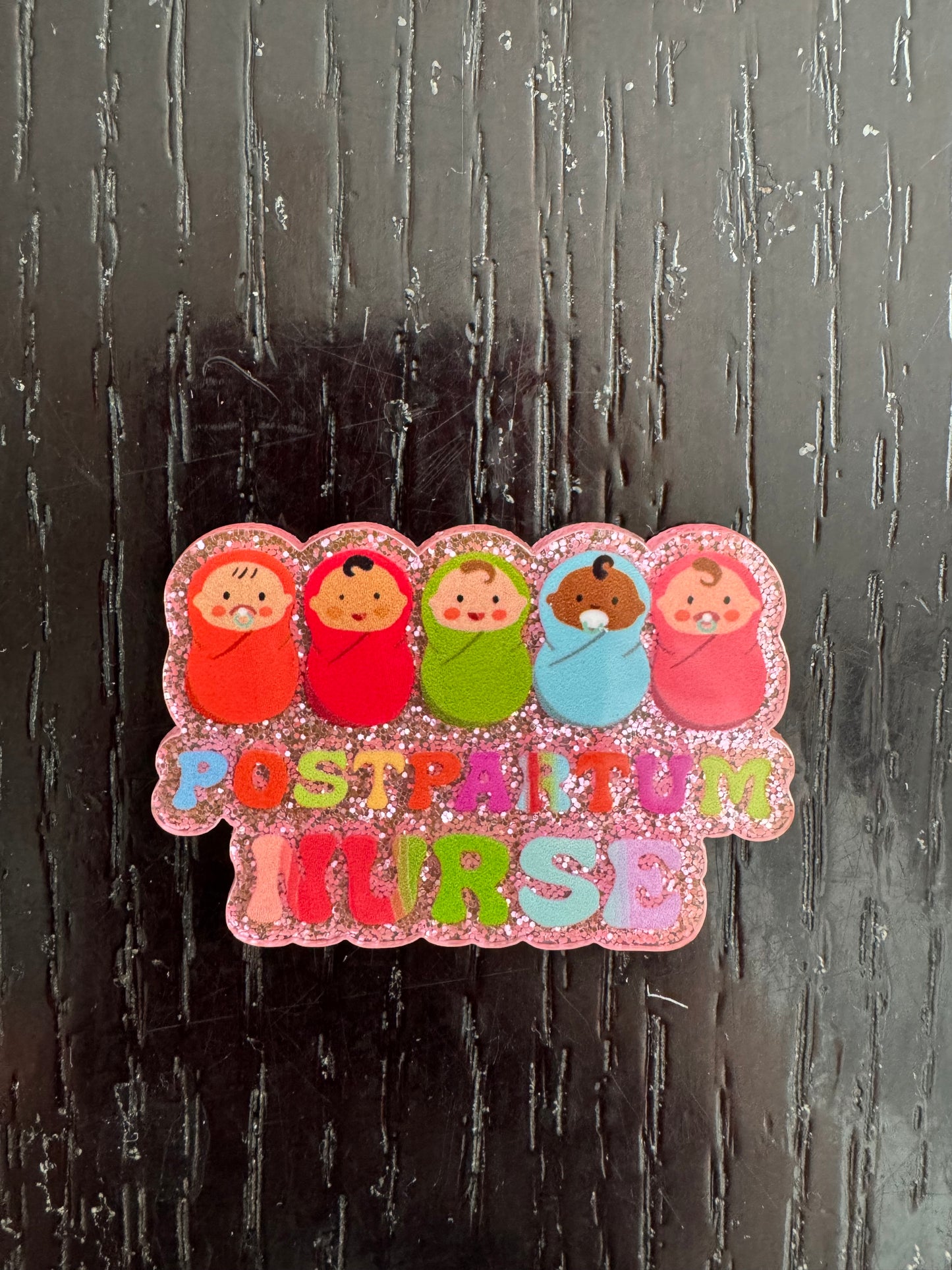 Postpartum nurse badge reel