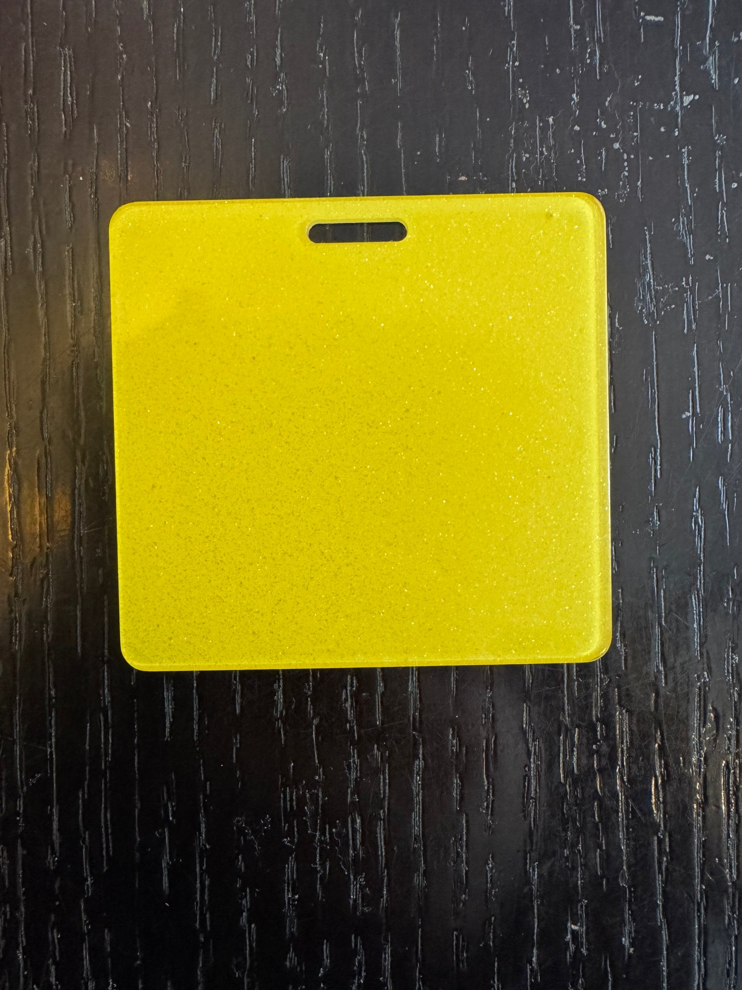 Blank yellow glitter badge buddy