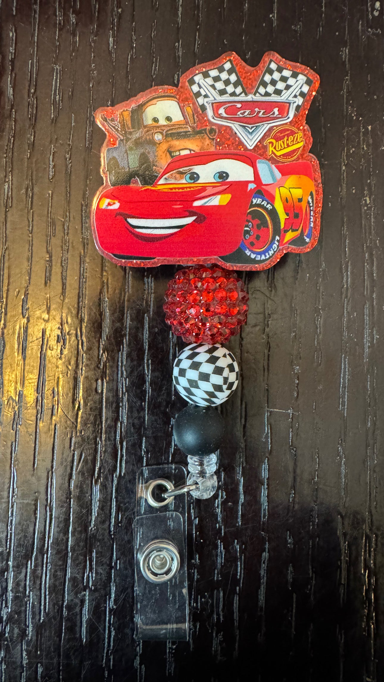 Lightning McQueen badge reel