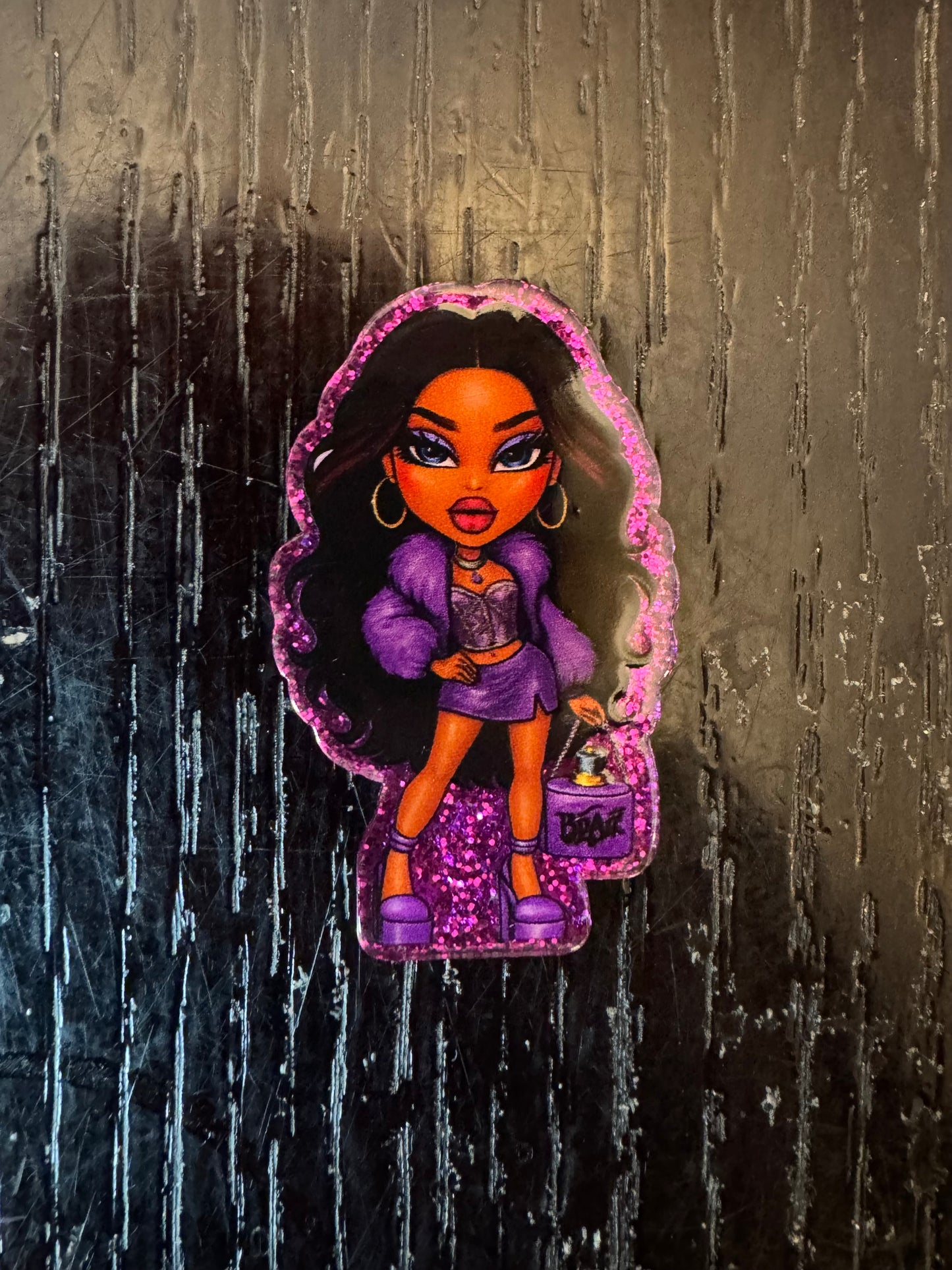 Bratz doll badge reel