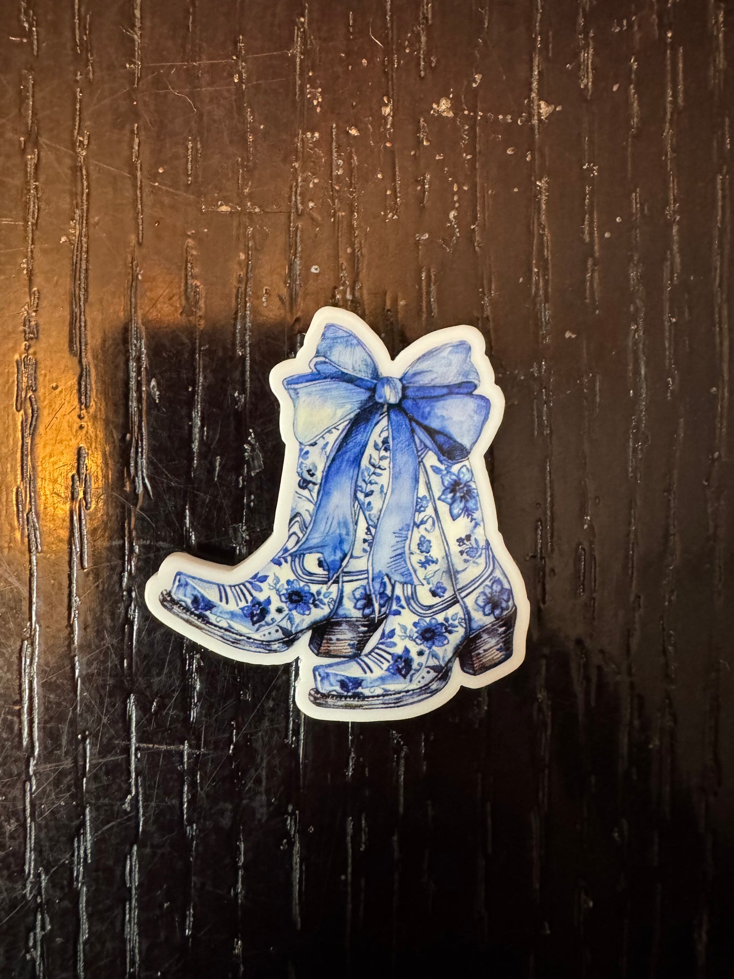 Blue boots badge reel