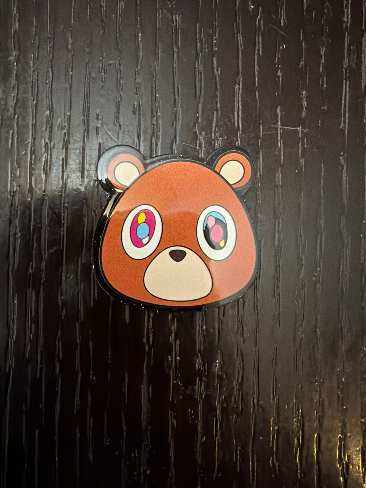 Kanye West bear badge reel (no glitter)