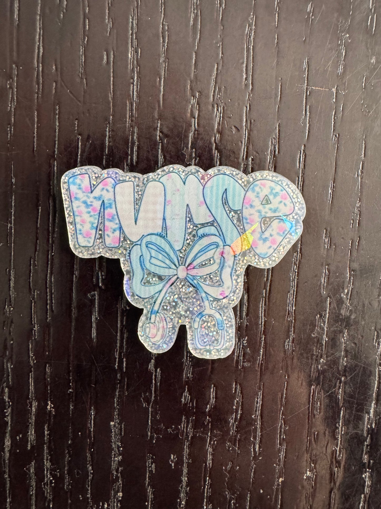 Nurse holographic badge reel