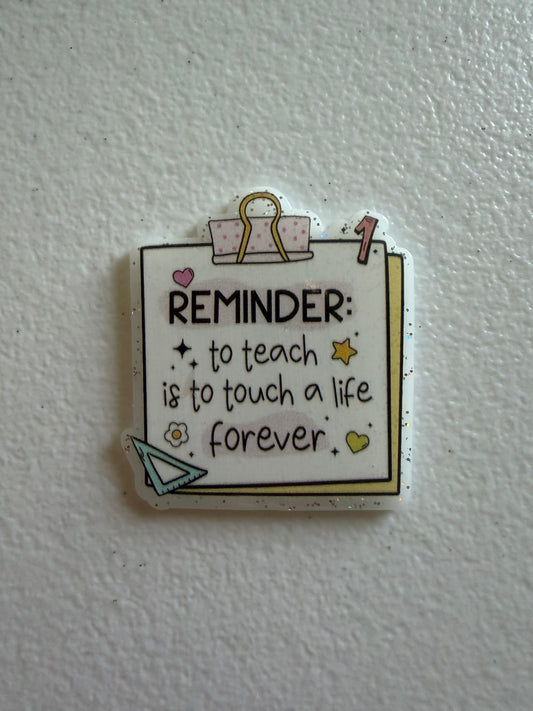 Teacher badge reel