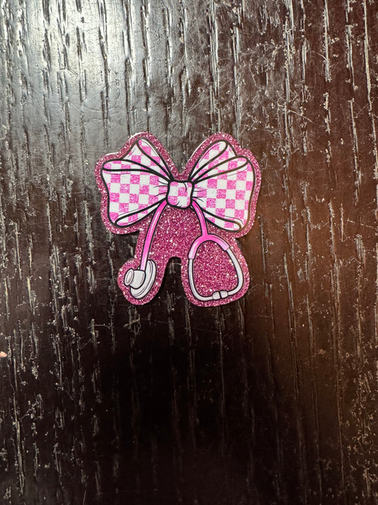 Nurse bow badge reel