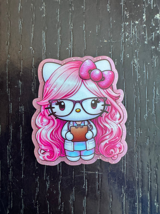 Hello Kitty Nurse badge reel