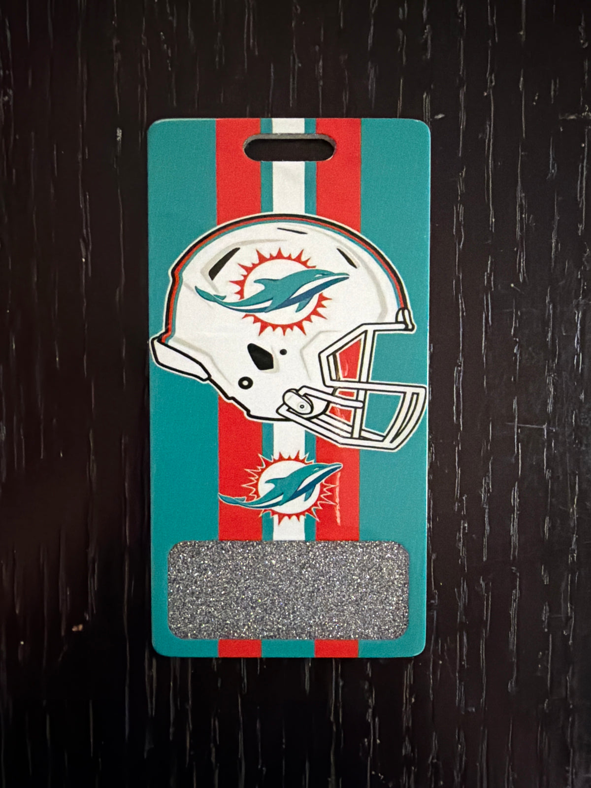 Dolphins vertical badge buddy