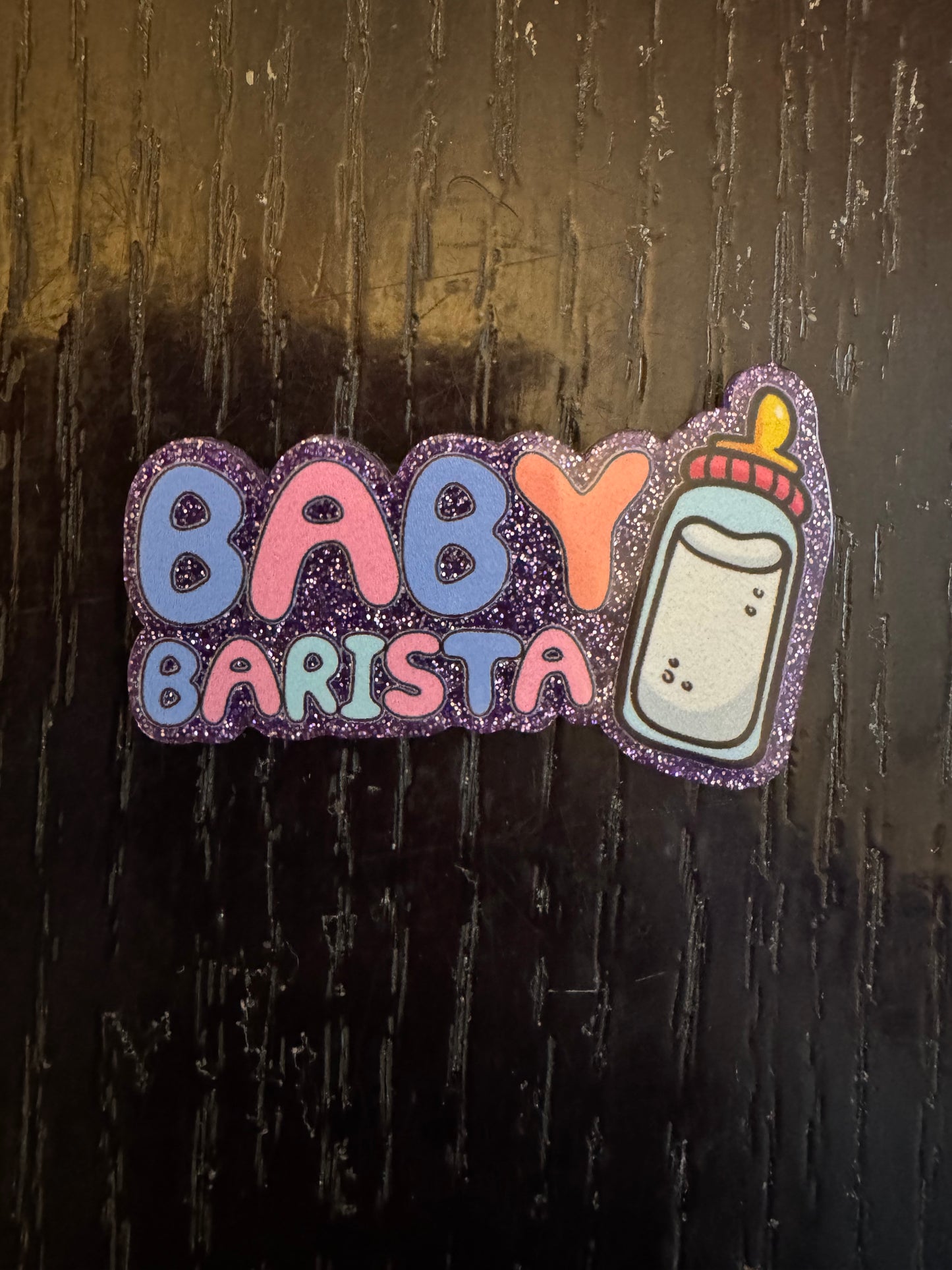 Baby Barista badge reel
