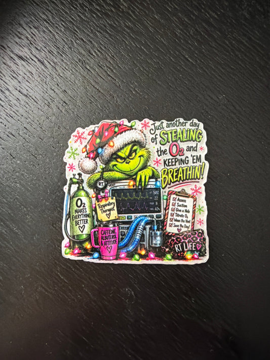 Christmas Grinch RT badge reel