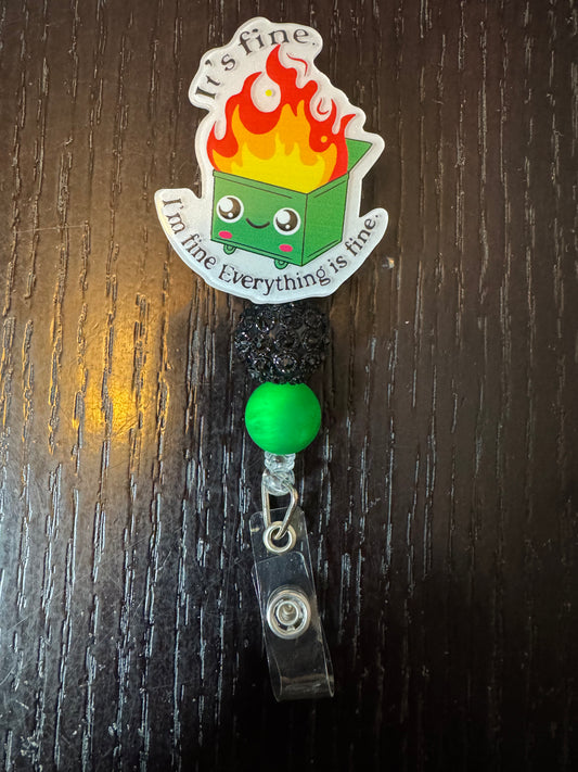 It’s fine, I’m fine, everything is fine badge reel