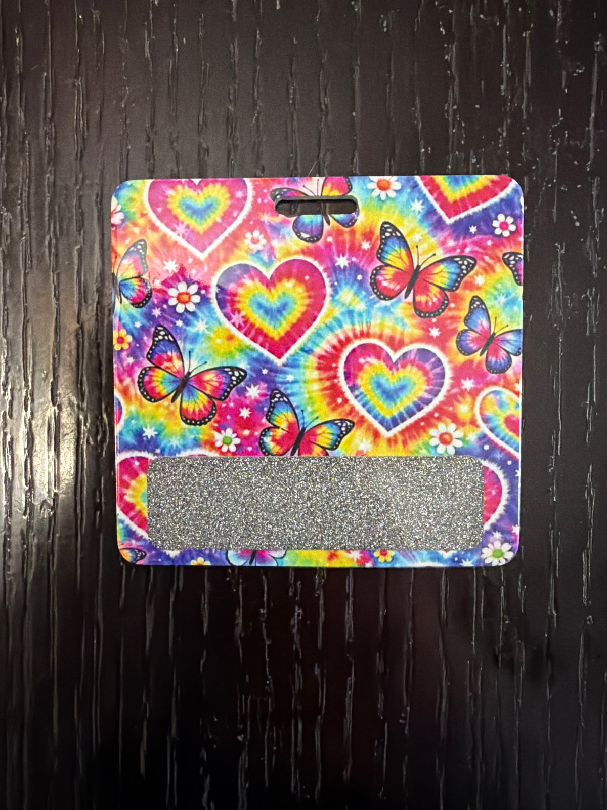 Tie dye badge buddy