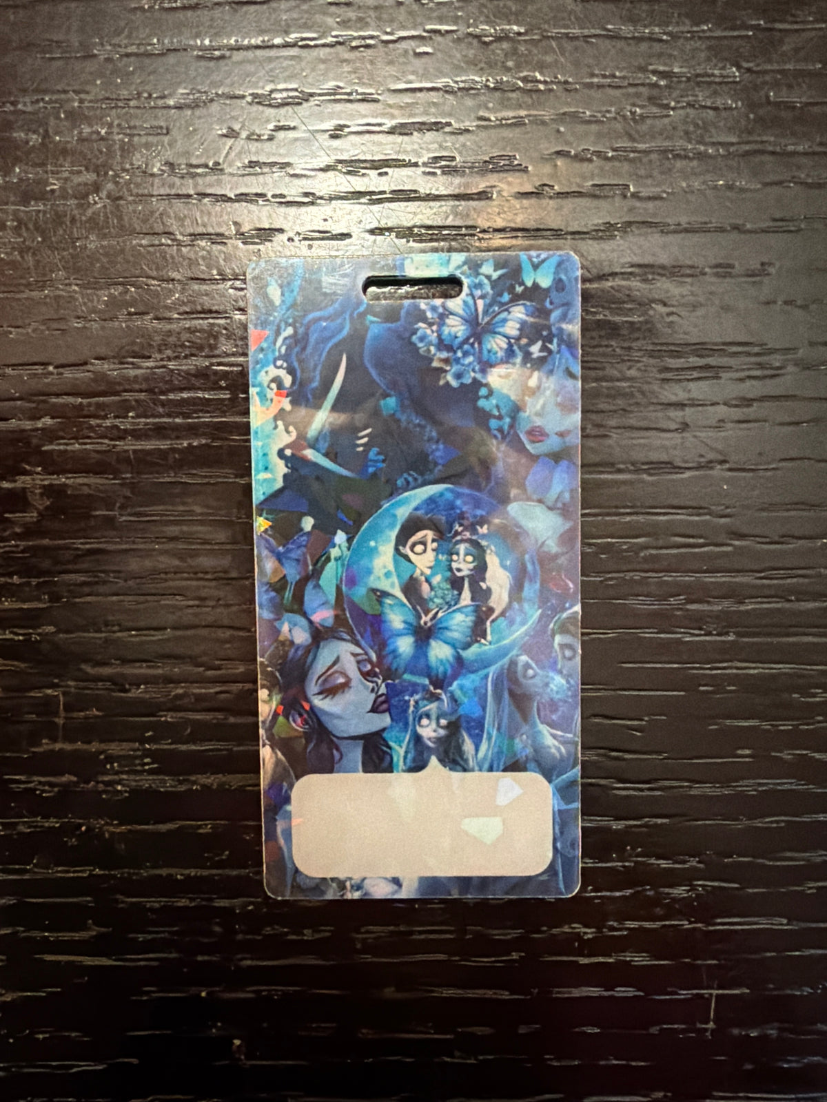 Corpse bride holographic vertical badge buddy