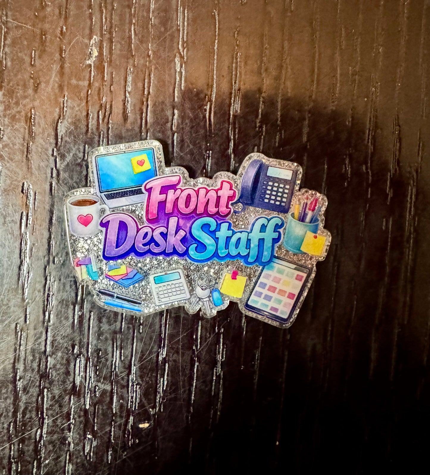 Front desk staff badge reel
