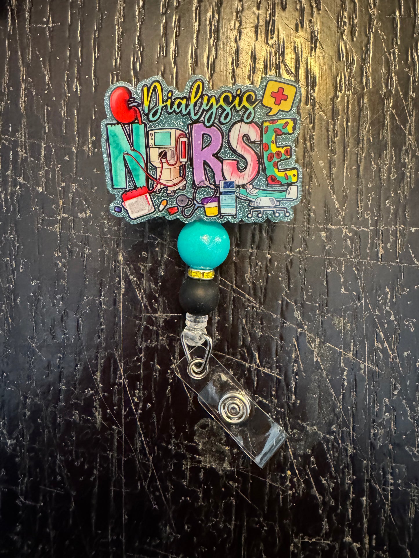 Dialysis nurse badge reel