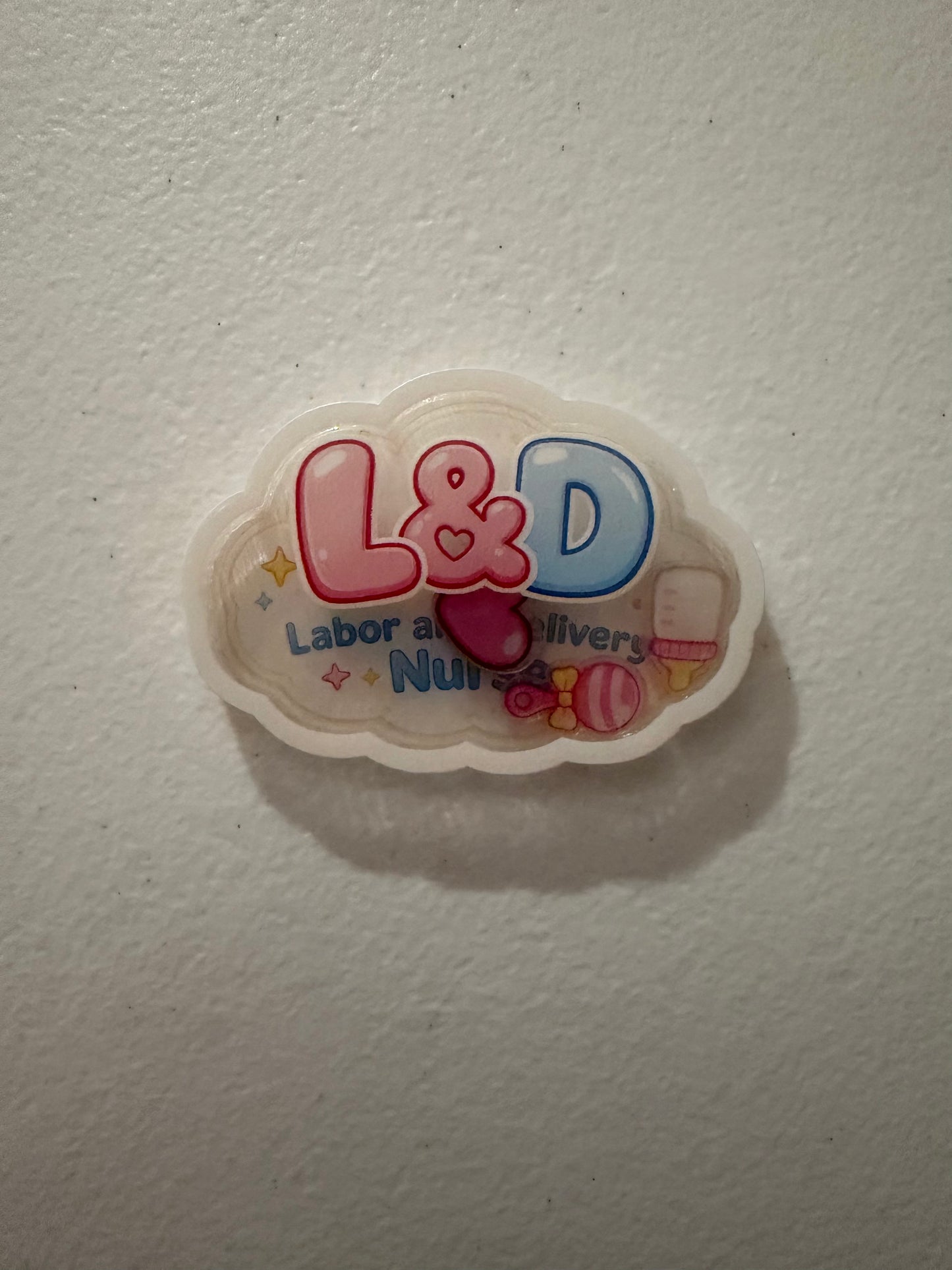 Labor & Delivery nurse shaker badge reel