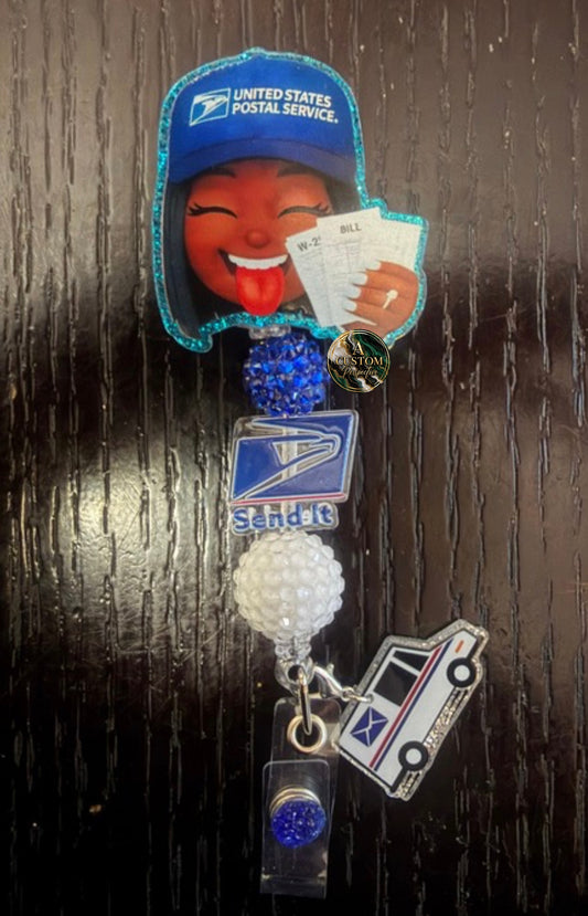 Postal service badge reel