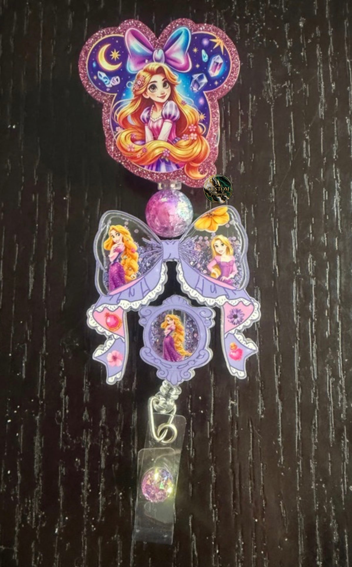 Rapunzel badge reel