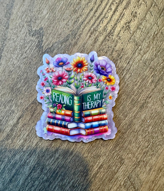 Reading is my therapy badge reel