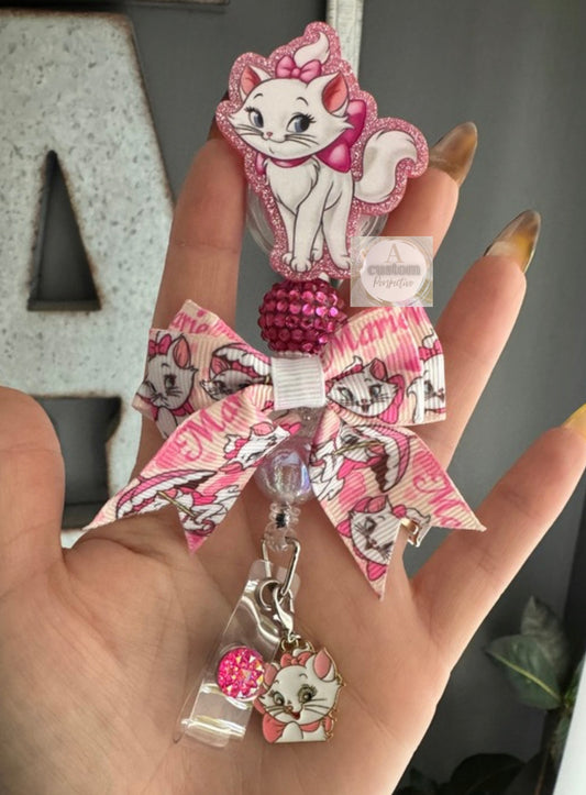 Marie Cat badge reel