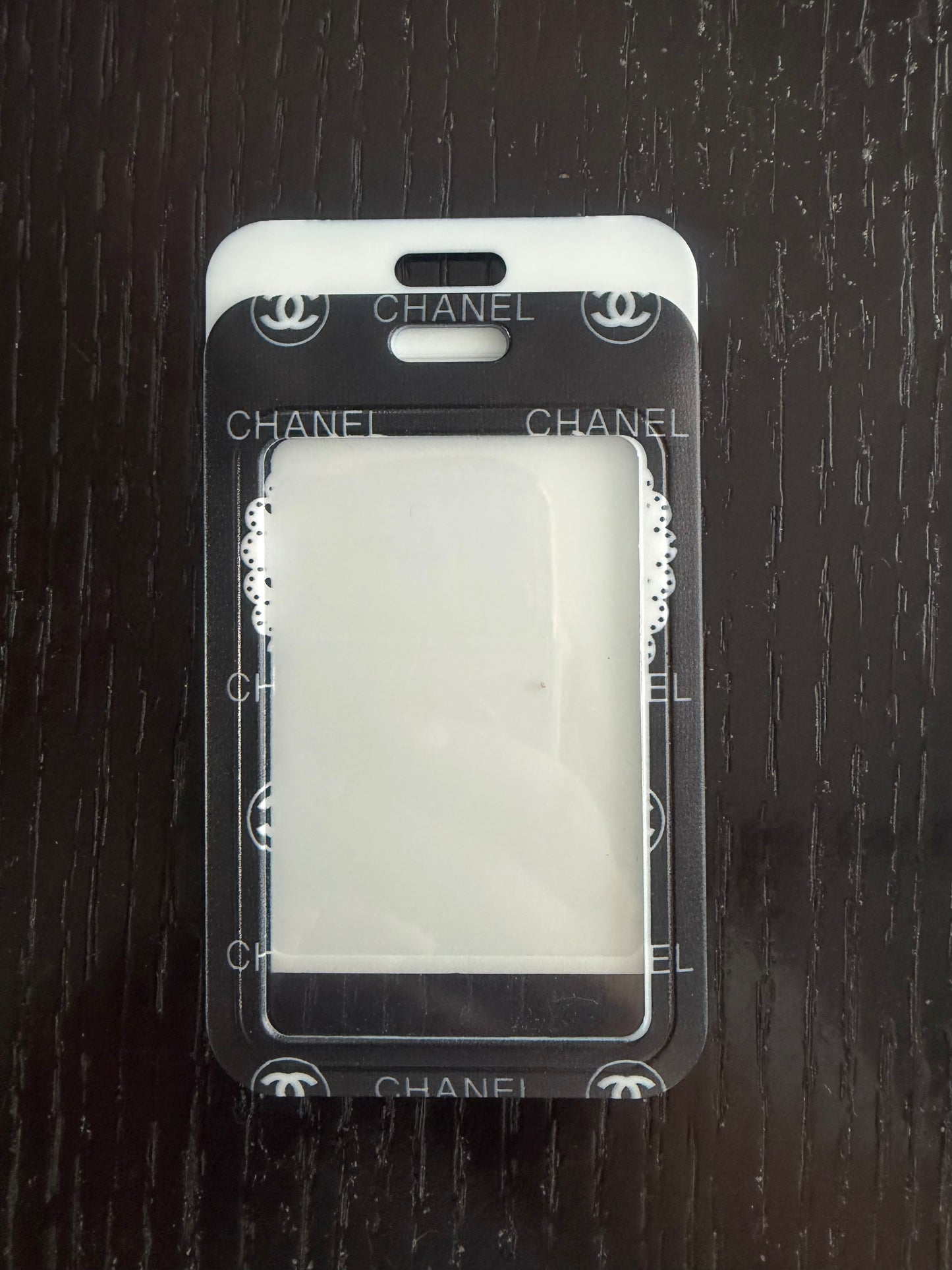 Chanel vertical ID card holder