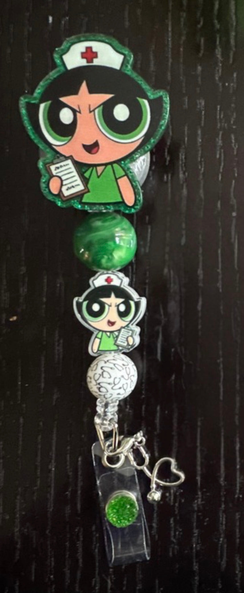 PPG Buttercup nurse badge reel