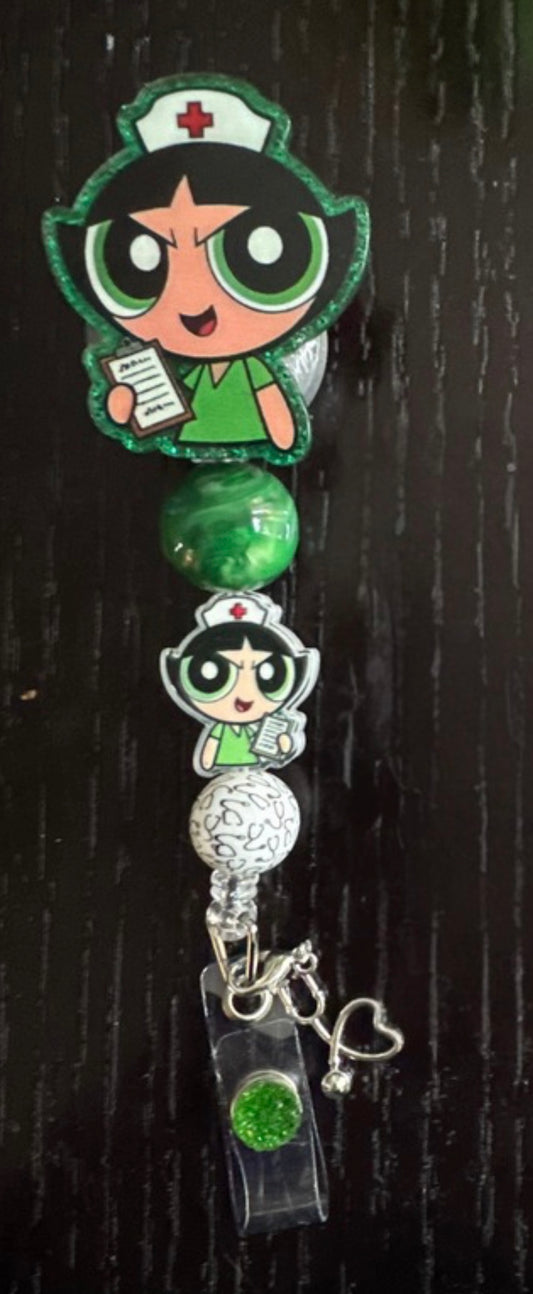PPG Buttercup nurse badge reel