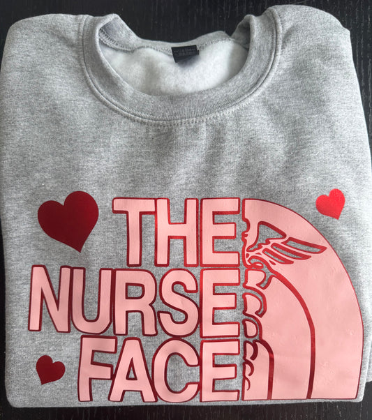 The Nurse Face Valentine’s Day crewneck