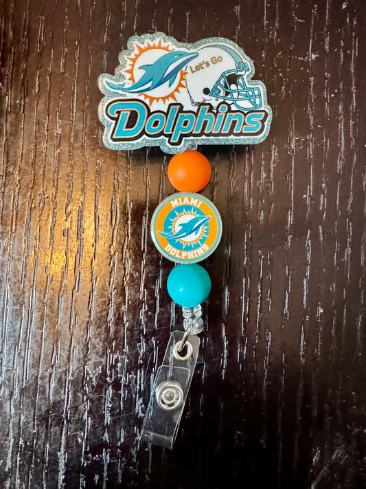Dolphins badge reel