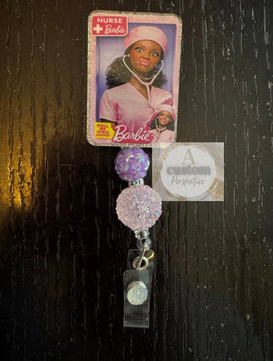Barbie badge reel