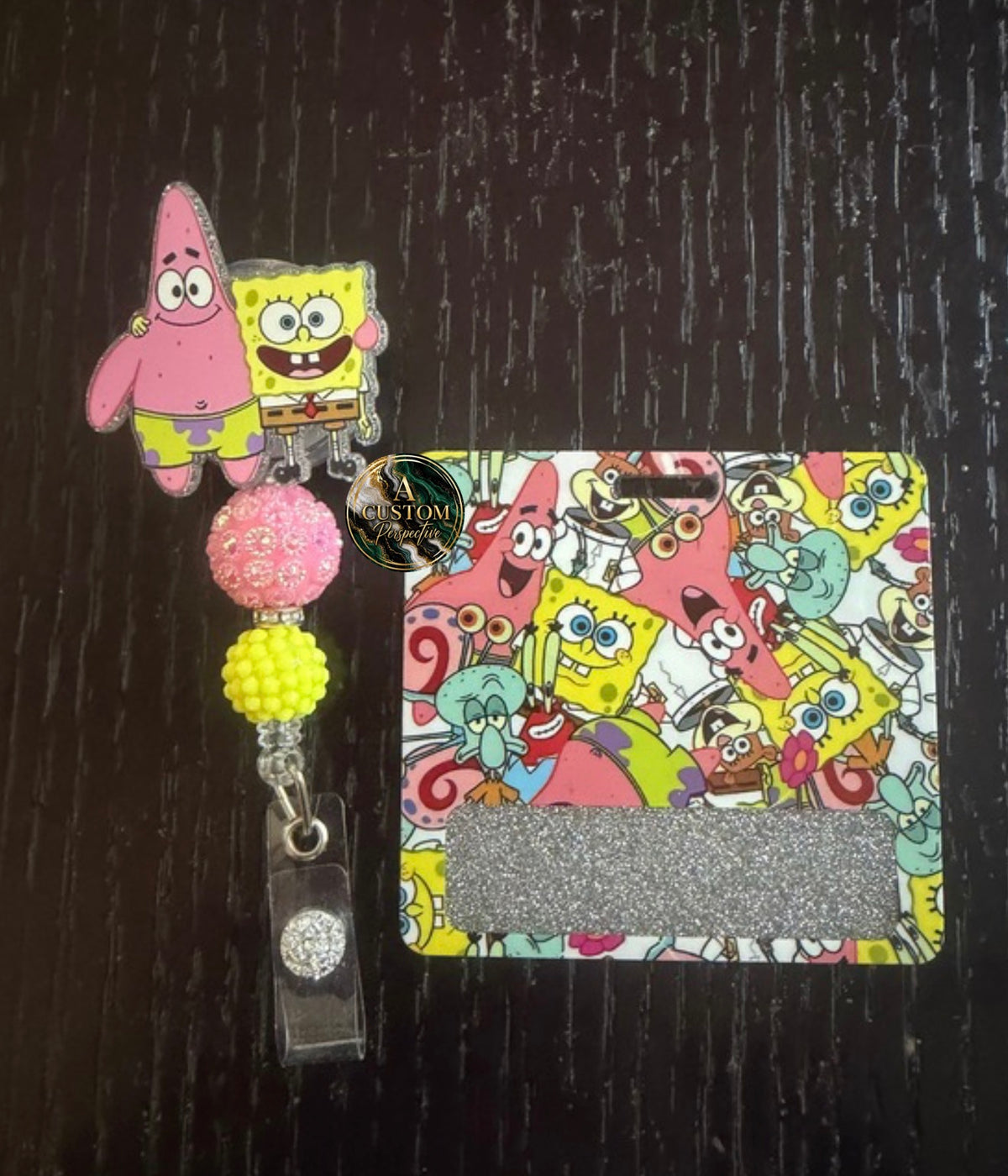 SpongeBob & Patrick badge reel & badge buddy