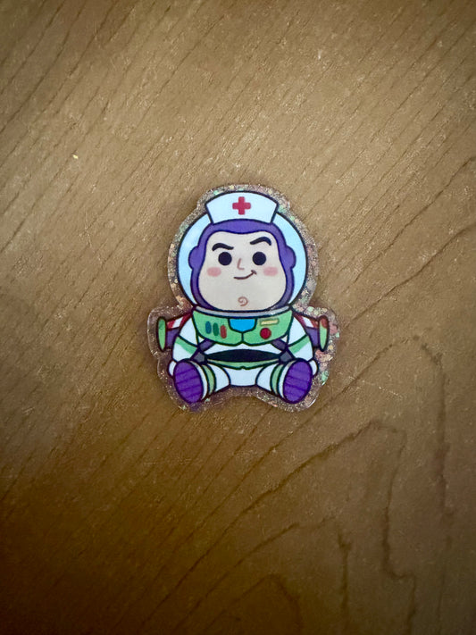 Buzz Lightyear (Toy Story) nurse badge reel