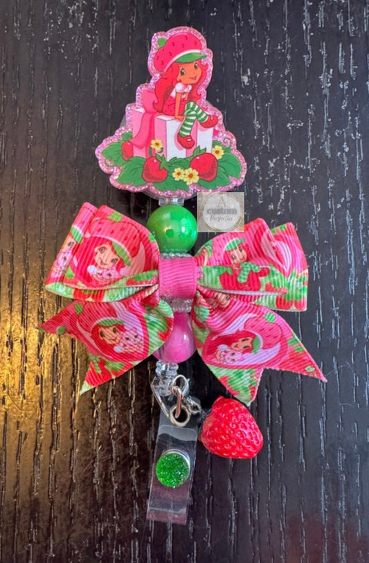 Strawberry shortcake badge reel