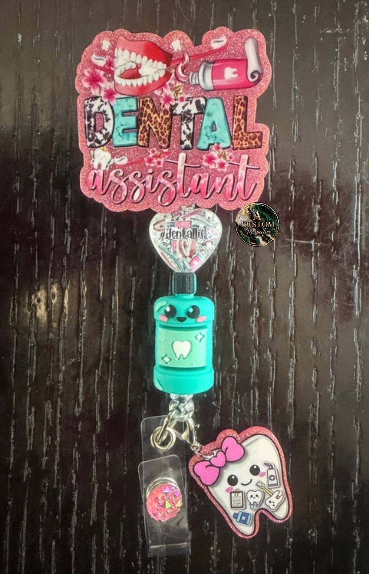 Dental assistant badge reel
