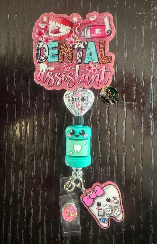 Dental assistant badge reel