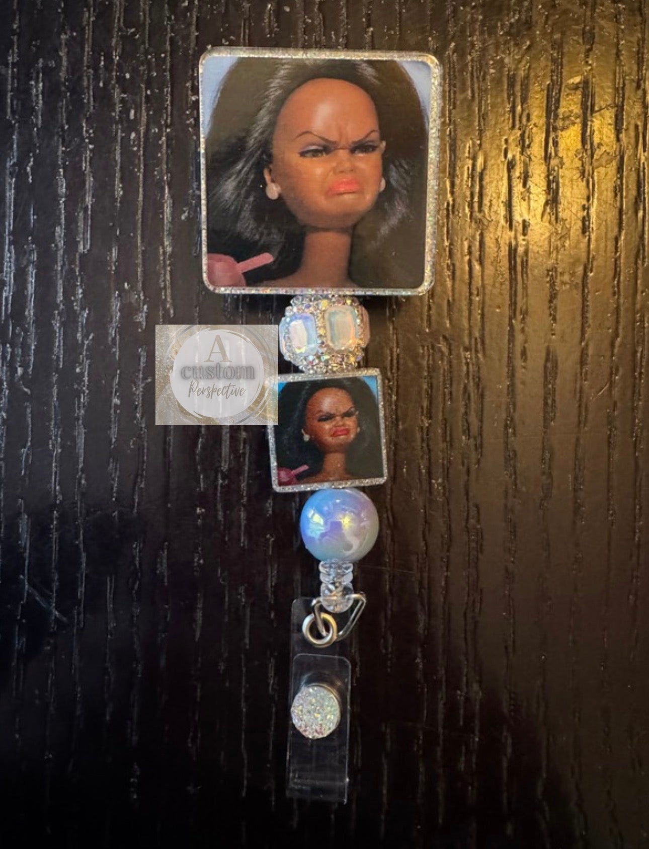 Barbie badge reel