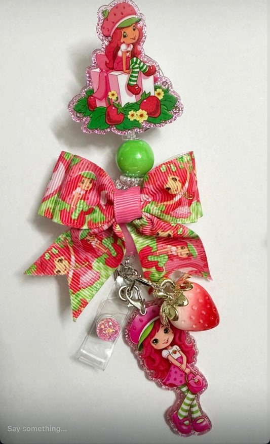 Strawberry shortcake badge reel