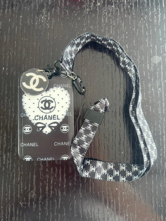 Chanel vertical ID card holder